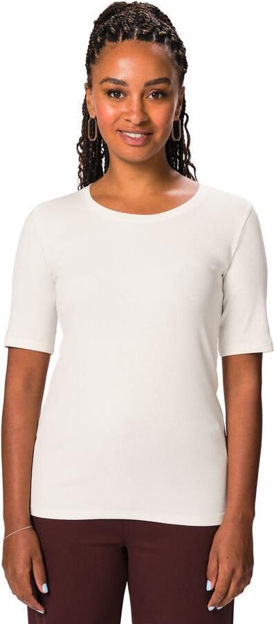 HEMA Dames T-shirt Clara Rib Wit (wit) - Foto 4