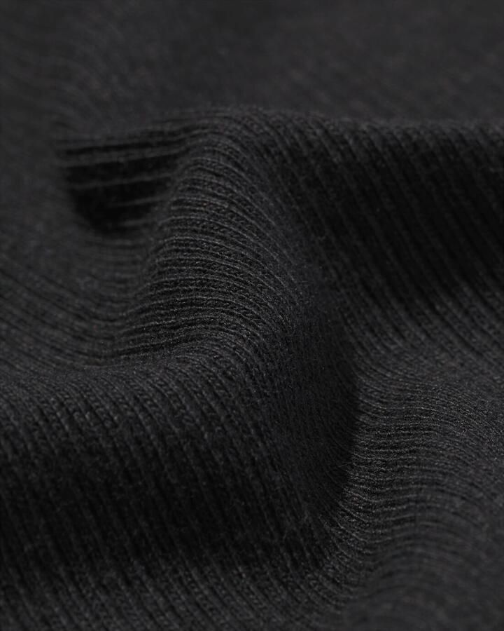 HEMA Dames T-shirt Clara Rib Zwart (zwart)