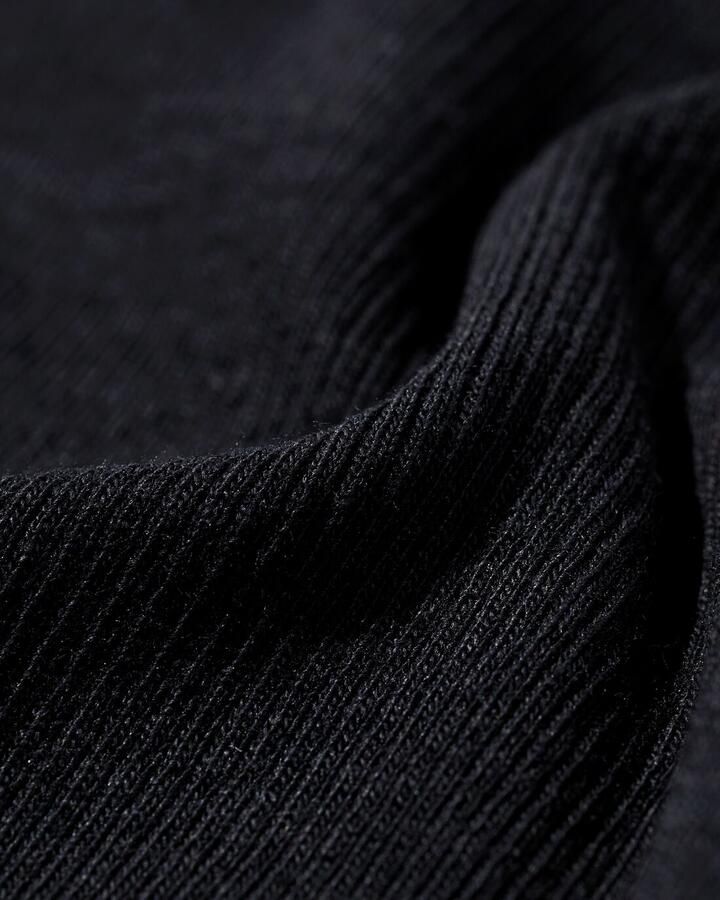 HEMA Dames T-shirt Clara Rib Zwart (zwart)