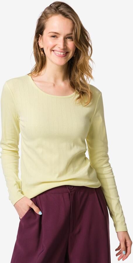HEMA Dames T-shirt Colette Ajour Geel (geel) - Foto 2