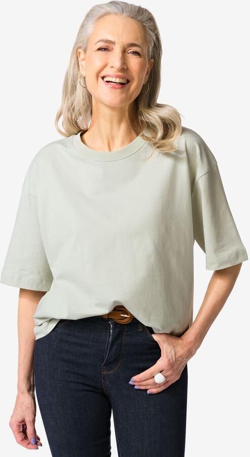 HEMA Dames T-shirt Do Lichtgroen (lichtgroen)