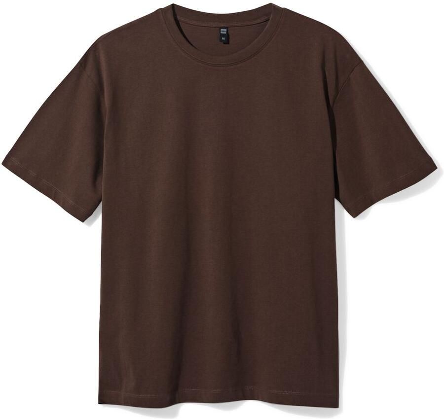 HEMA Dames T-shirt Do Oversized Fit Donkerbruin (donkerbruin) - Foto 2