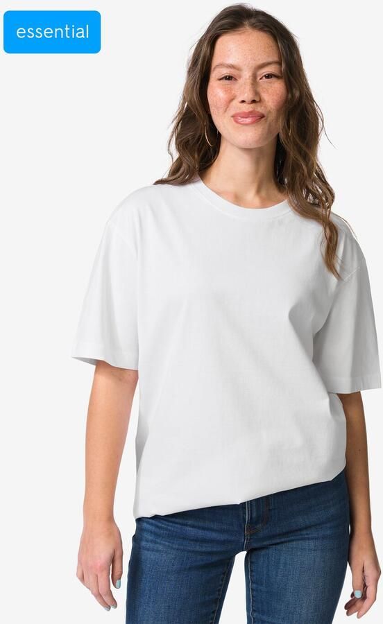 HEMA Dames T-shirt Do Relaxed Fit Wit (wit) - Foto 2