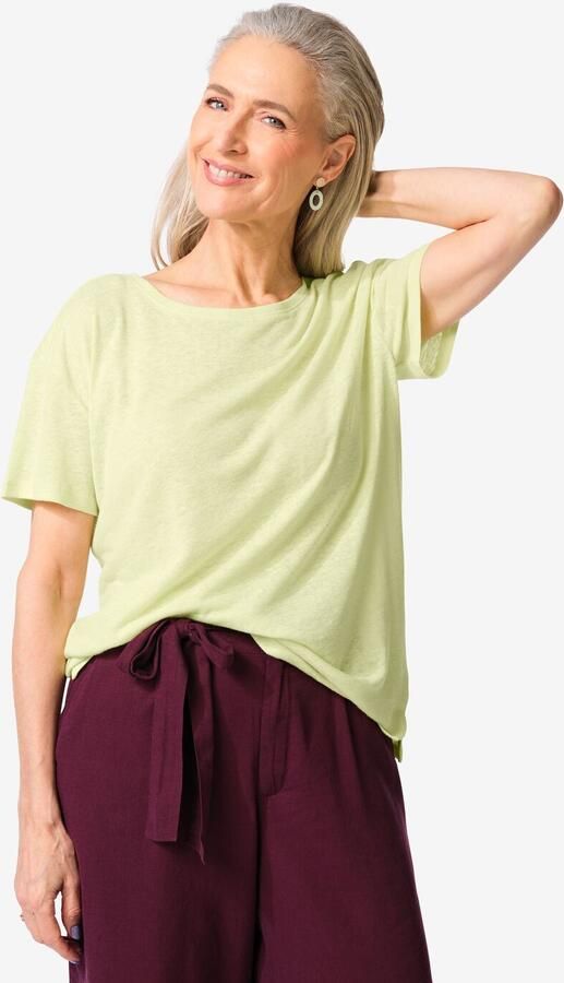 HEMA Dames T-shirt Evie Lichtgroen (lichtgroen)