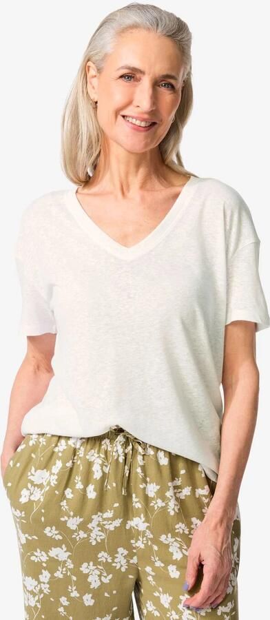 HEMA Dames T-shirt Evie Wit (wit)