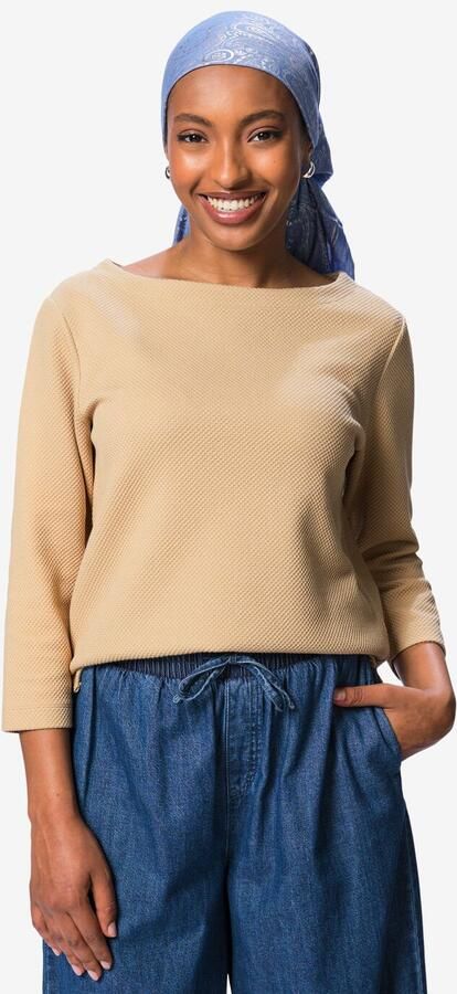 HEMA Dames T-shirt Kacey Jersey Beige (beige)