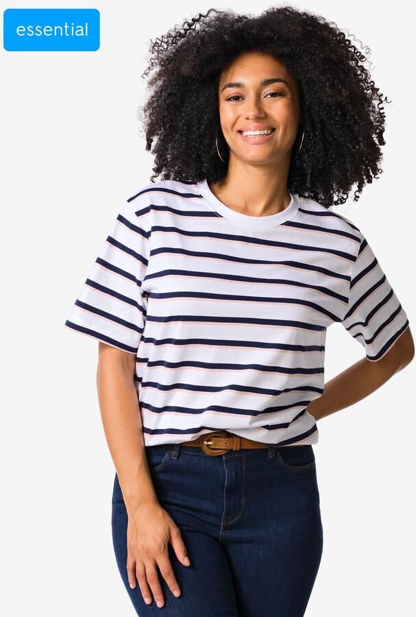 HEMA Dames T-shirt Larissa Regular Fit Lichtblauw (lichtblauw) - Foto 2