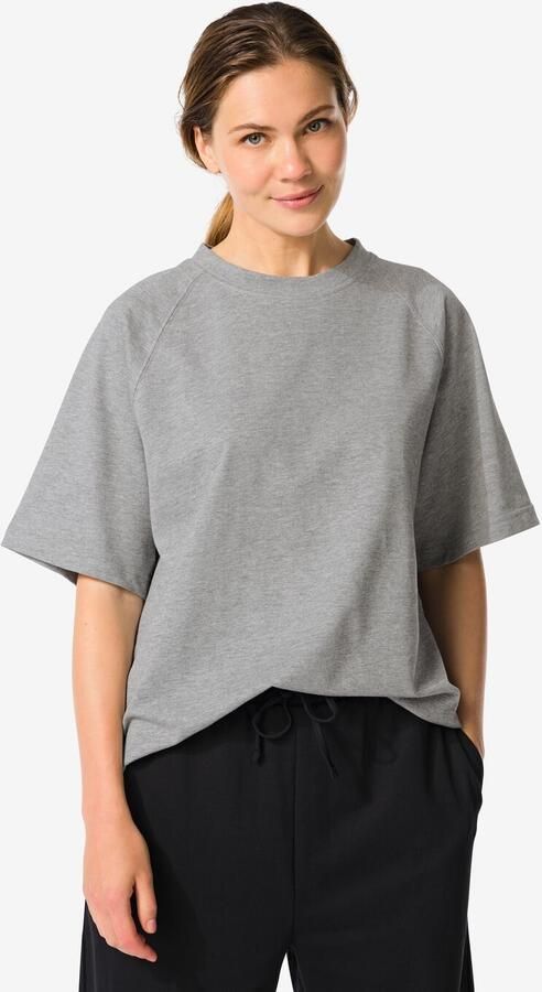 HEMA Dames T-shirt Luca Middengrijs (middengrijs)