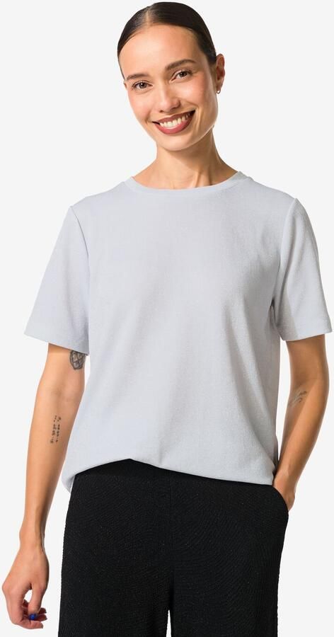 HEMA Dames T-shirt Luna Glitter Wit (wit) - Foto 2