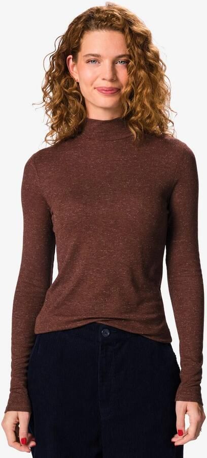 HEMA Dames T-shirt Oriana Bruin