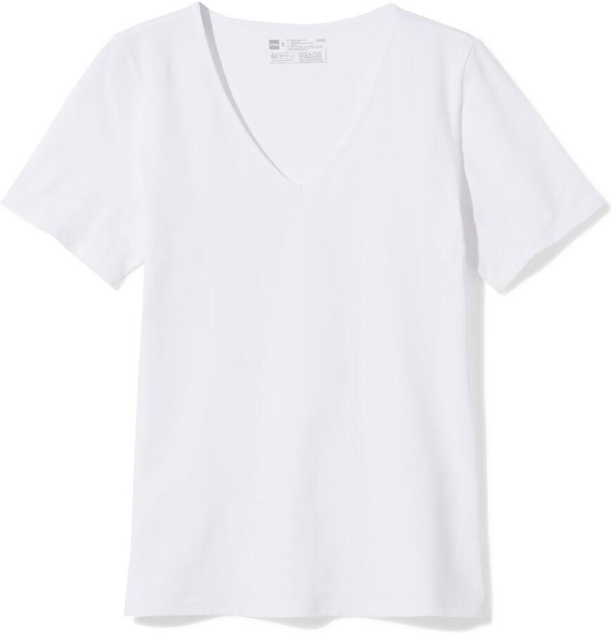 HEMA Dames T-shirt Perfect Comfort Katoen Wit (wit) - Foto 2