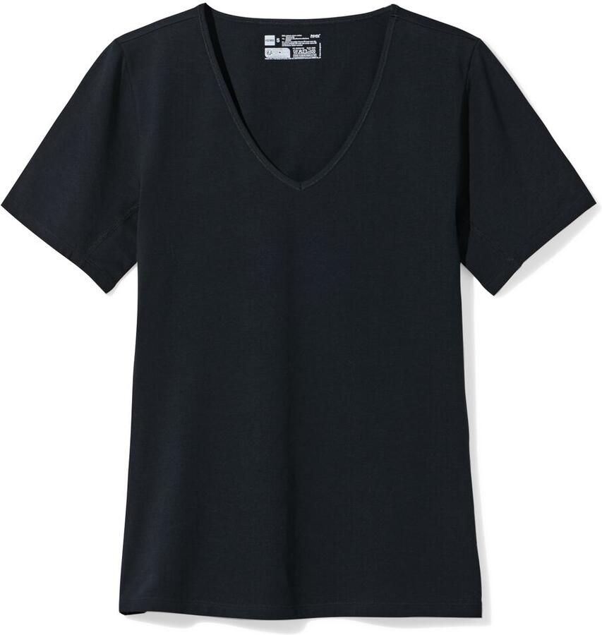 HEMA Dames T-shirt Perfect Comfort Katoen Zwart (zwart) - Foto 2
