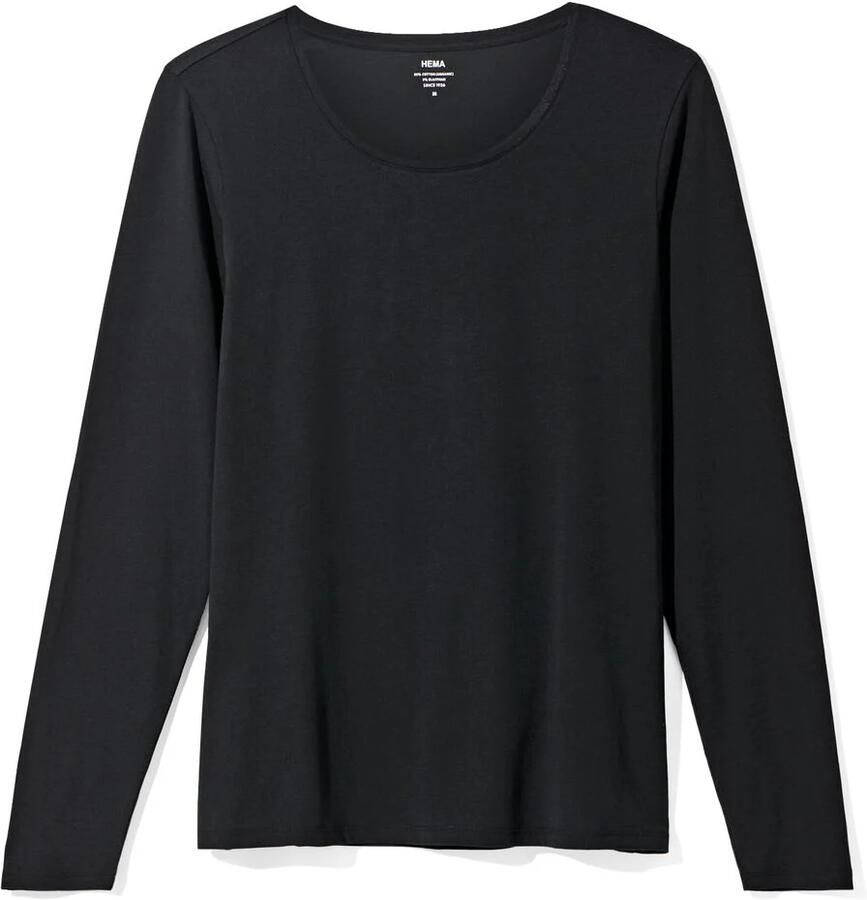 HEMA Dames T-shirt Slim Fit O-hals Wit (wit)
