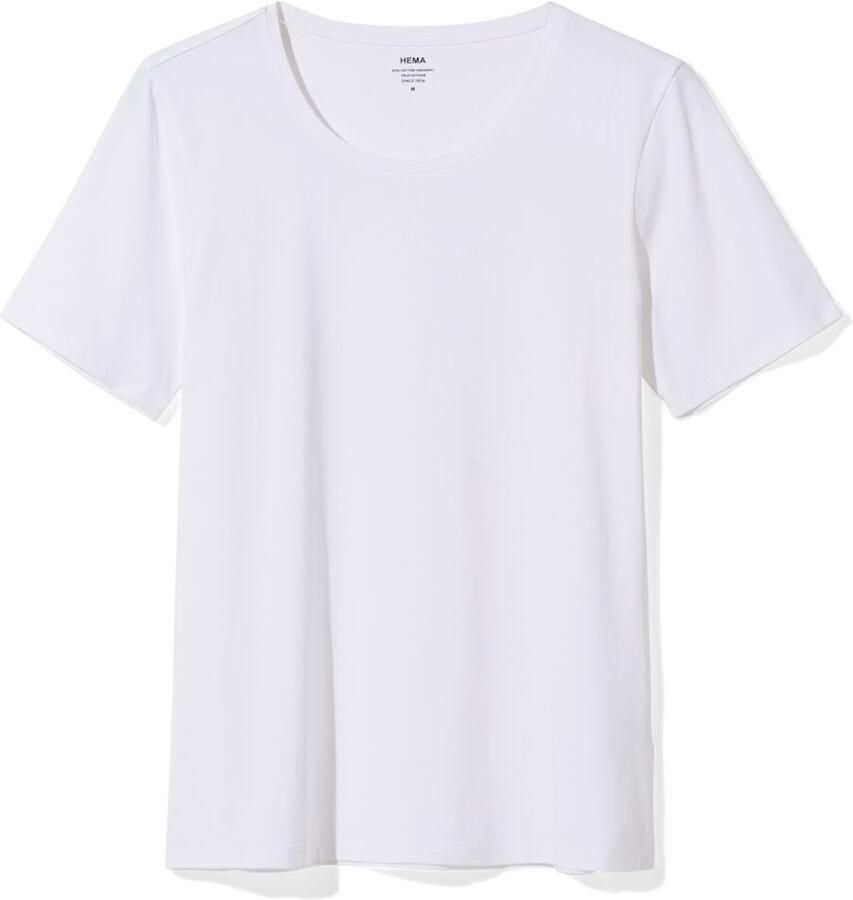 HEMA Dames T-shirt Slim Fit O-hals Wit (wit) - Foto 2