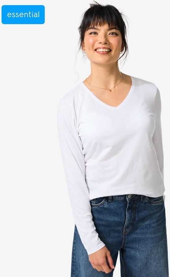 HEMA Dames T-shirt Wit (wit)