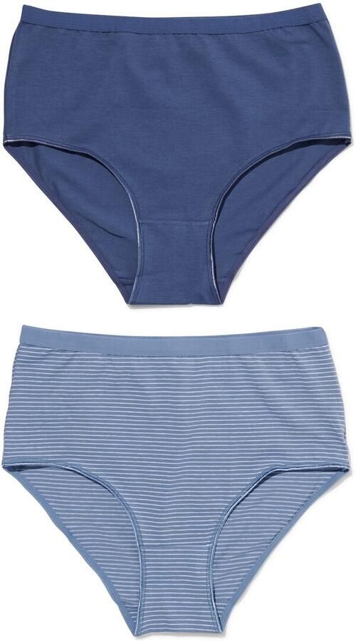 HEMA Dames Tailleslip Katoen 2 Stuks Blauw (blauw) - Foto 2