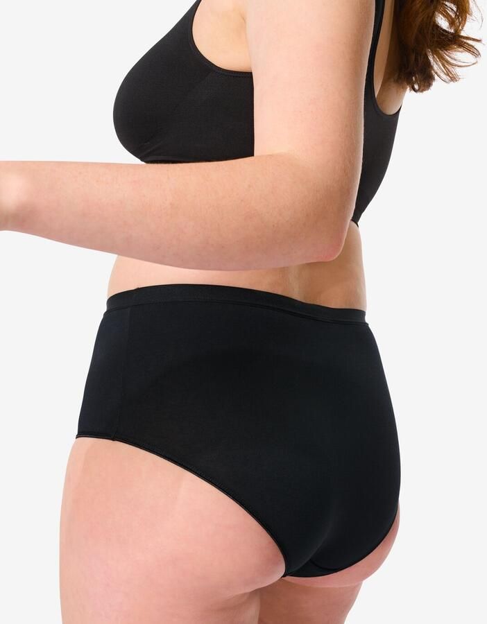 HEMA Dames Tailleslip Katoen 2 Stuks Zwart (zwart)
