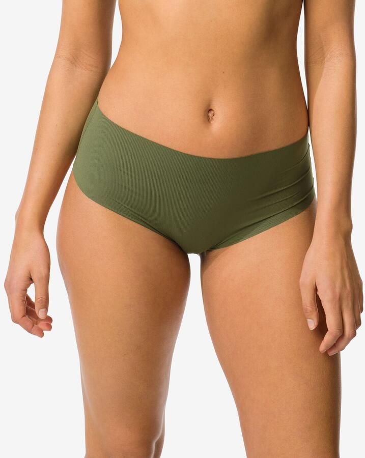 HEMA Dames Tailleslip Micro Rib Ultimate Comfort Donkergroen (donkergroen)