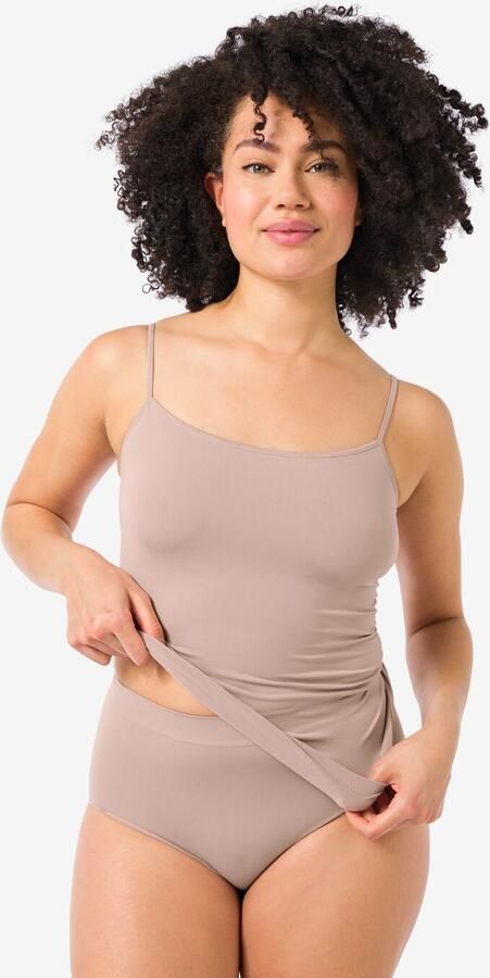 HEMA Dames Tailleslip Naadloos Micro Beige (beige)