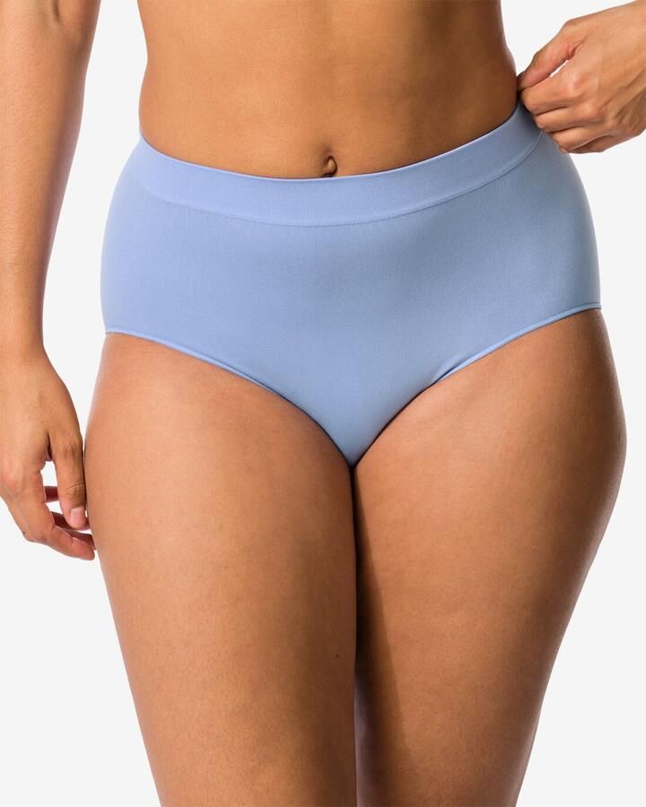 HEMA Dames Tailleslip Naadloos Micro Blauw (blauw) - Foto 4