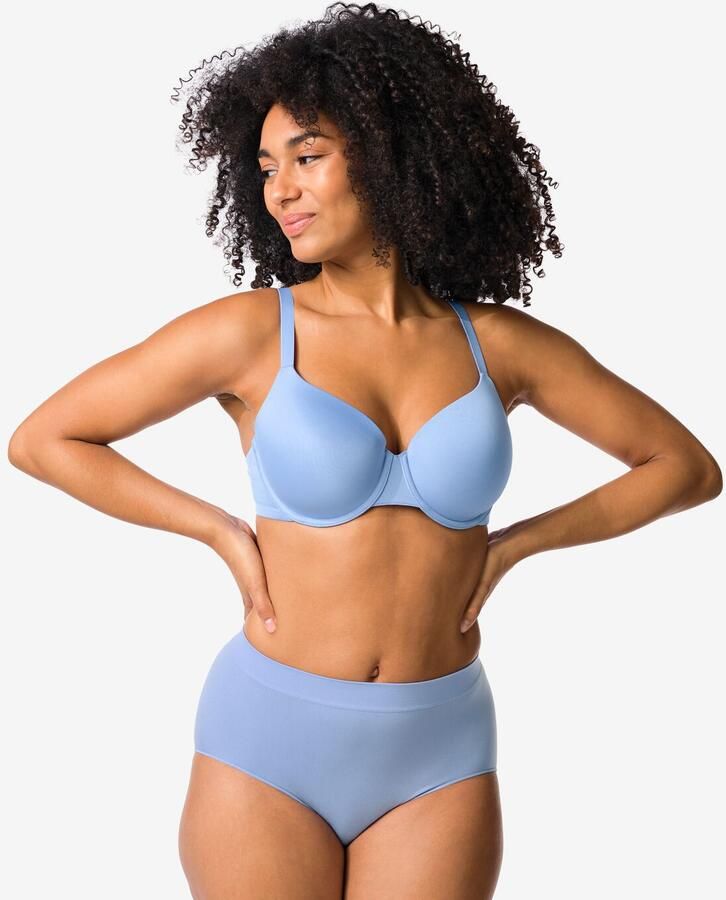 HEMA Dames Tailleslip Naadloos Micro Blauw (blauw) - Foto 2