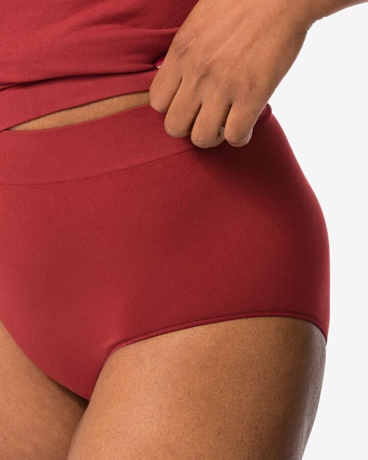 HEMA Dames Tailleslip Naadloos Micro Donkerrood (donkerrood) - Foto 2
