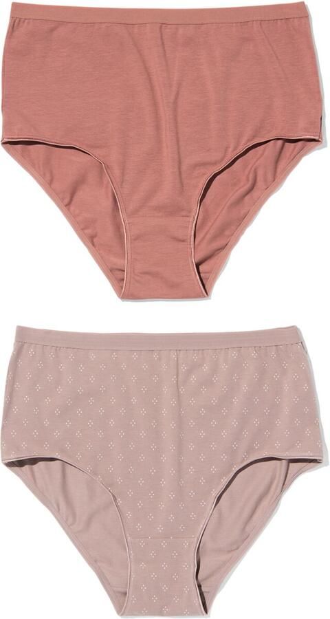 HEMA Dames Tailleslip Katoen 2 Stuks Lichtbruin (lichtbruin)