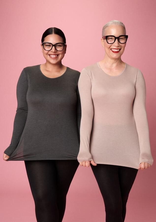 HEMA Dames Temptech T-shirt Lange Mouw Grijsmelange (grijsmelange)