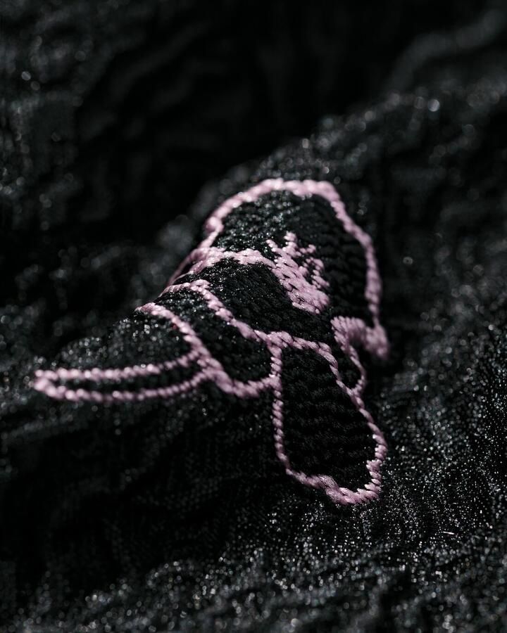 HEMA Dames Top Dawn Crinkle Bloemen Zwart (zwart)