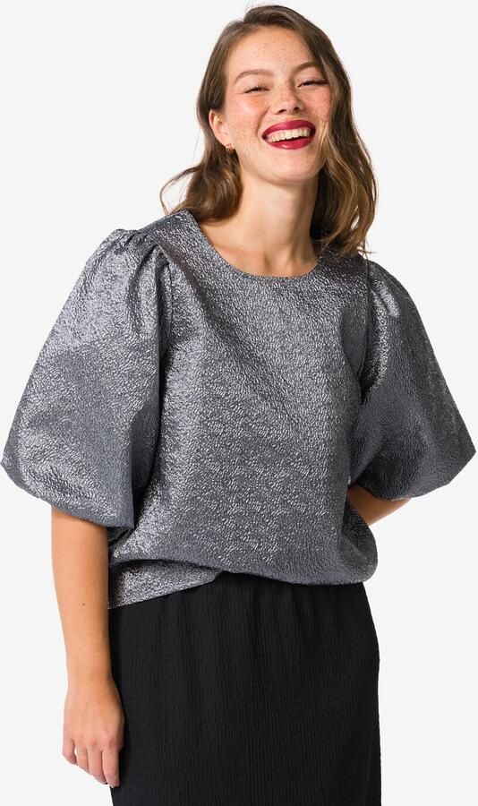 HEMA Dames Top Dawn Crinkle Zilver (zilver) - Foto 2