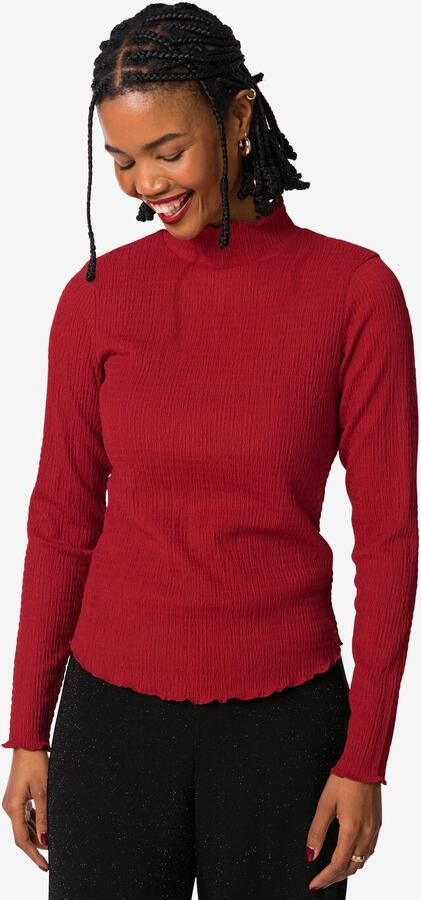 HEMA Dames Top Dewi Crinkle Rood (rood) - Foto 2