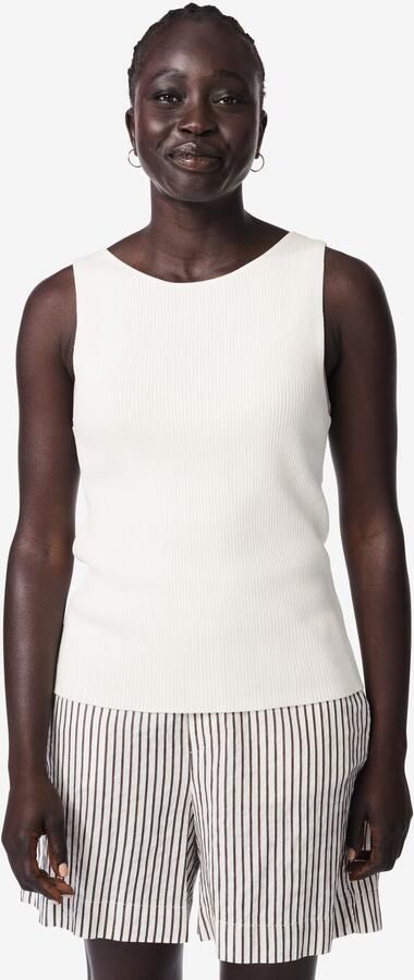 HEMA Dames Top Rita Rib Wit (wit)
