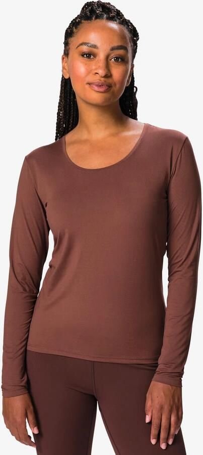 HEMA Dames Top Smoothing Donkerbruin (donkerbruin)