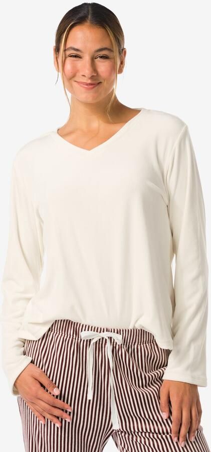 HEMA Dames Top Velours Creme (creme) - Foto 2