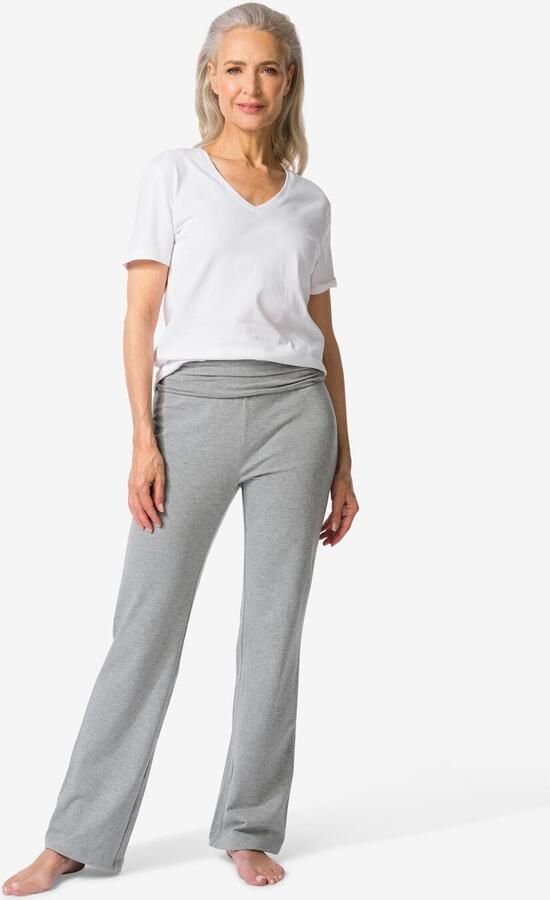 HEMA Dames Yogabroek Grijsmelange (grijsmelange)