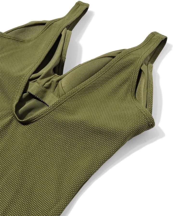 HEMA Damesbadpak Fiona Shaping Fit Structuur Groen (groen)