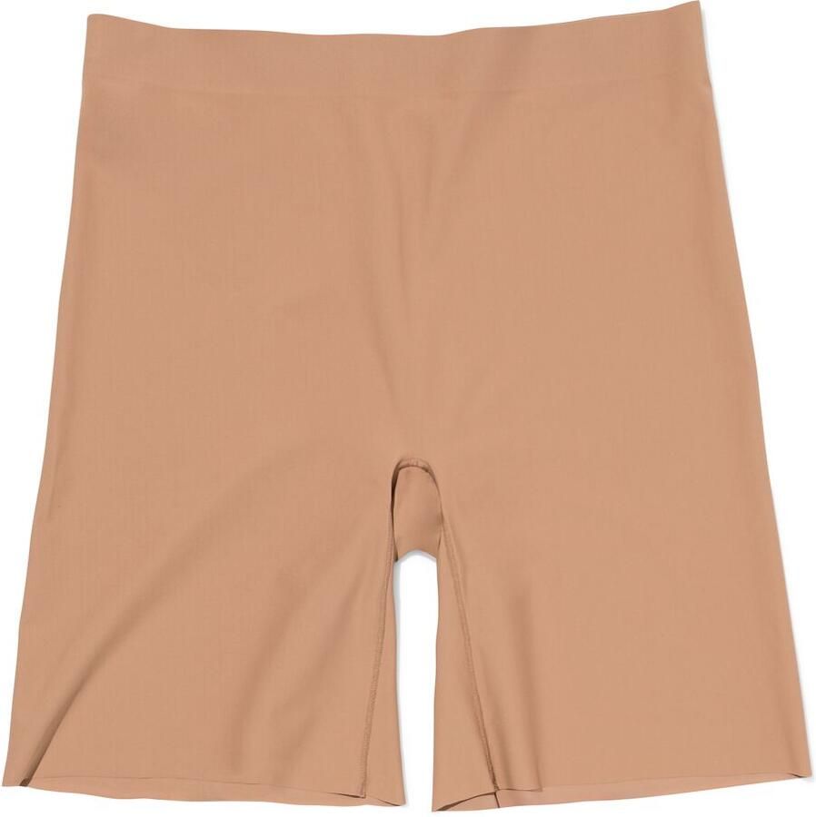 HEMA Damesbikershort Hoge Taille Medium Corrigerend Elastaan Platte Naden Lichtbruin (lichtbruin) - Foto 2