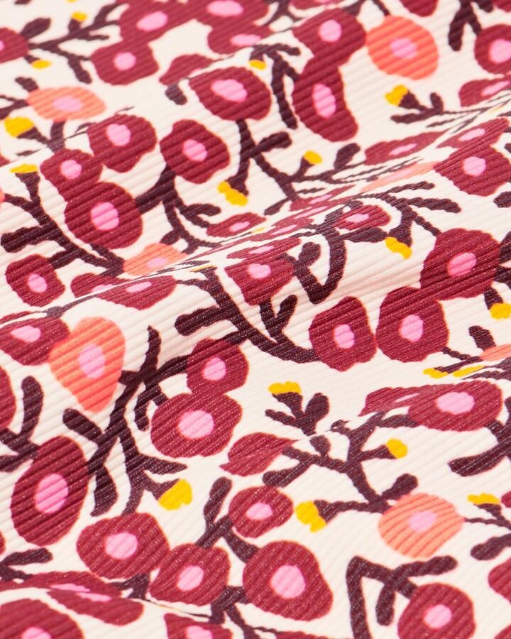 HEMA Damesbikinibroekje Rib Bloemen Multi (multi)