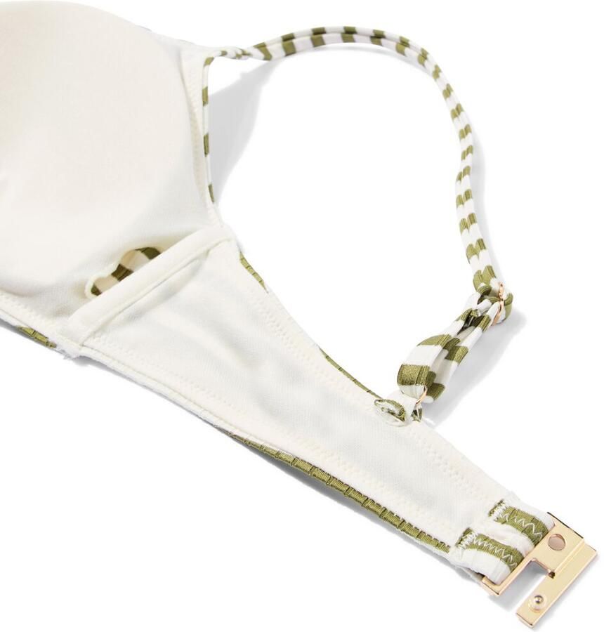 HEMA Damesbikinitop Evanne Rib Strepen Middengroen (middengroen)