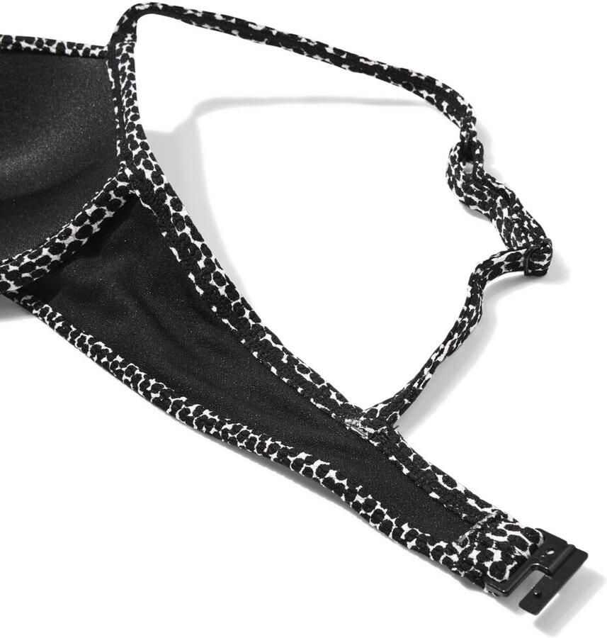 HEMA Damesbikinitop Iris Push-up Zwart wit (zwart wit)