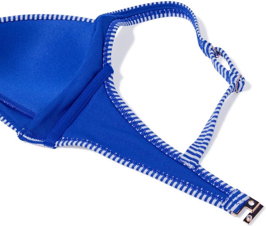 HEMA Damesbikinitop Seersucker Blauw (blauw)