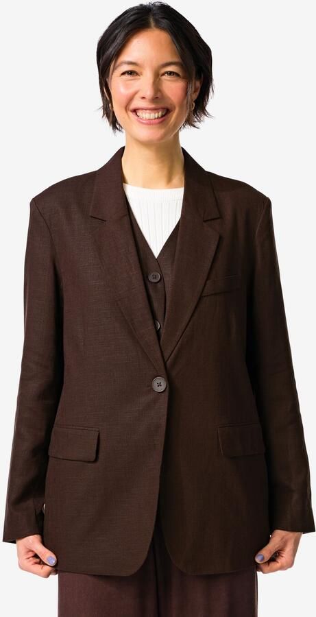 HEMA Damesblazer Isla Donkerbruin (donkerbruin) - Foto 2