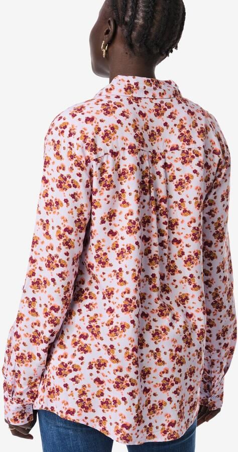 HEMA Damesblouse Bobbie Bloemen Lila (lila) - Foto 2