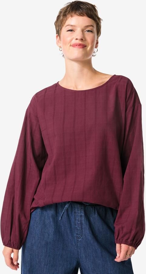 HEMA Damesblouse Darcey Bordeauxrood (bordeauxrood) - Foto 2