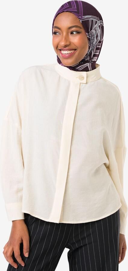 HEMA Damesblouse Senna Ribbel Gebroken Wit (gebroken wit) - Foto 2