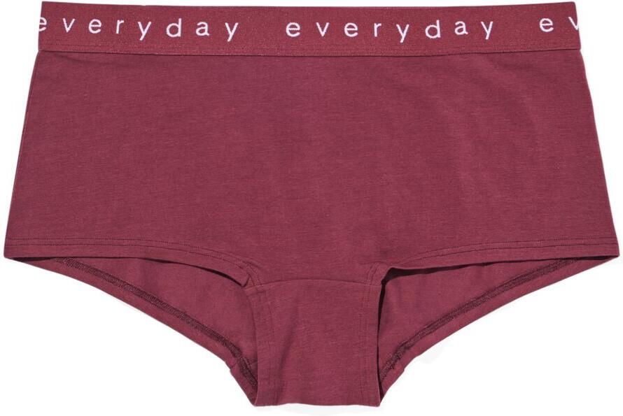 HEMA Damesboxer Katoen Everyday Tailleband Bordeauxrood (bordeauxrood)