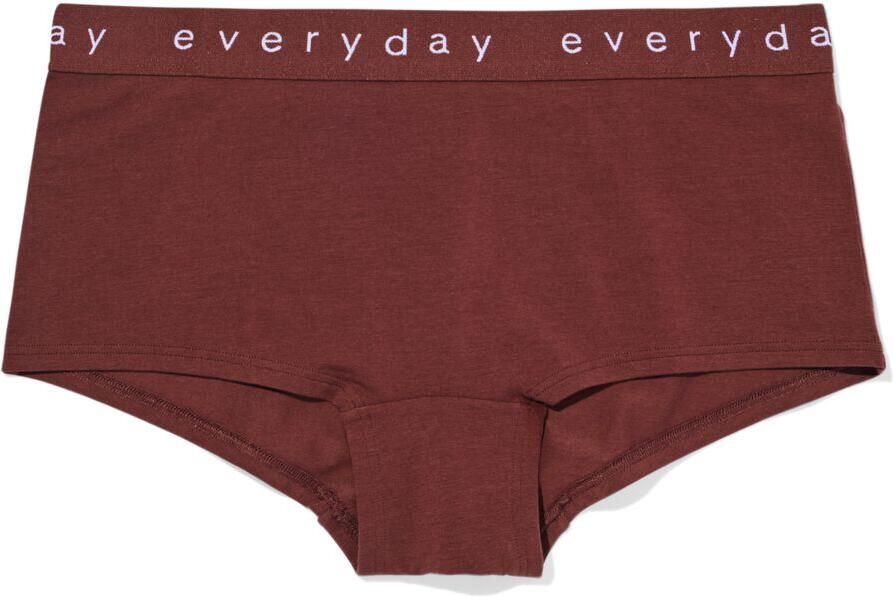 HEMA Damesboxer Katoen Everyday Tailleband Donkerbruin (donkerbruin)