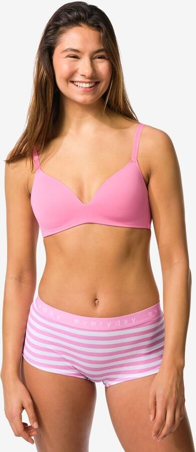 HEMA Damesboxer Katoen Everyday Tailleband Strepen Roze (roze) - Foto 2