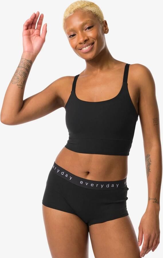 HEMA Damesboxer Katoen Everyday Tailleband Zwart (zwart) - Foto 3