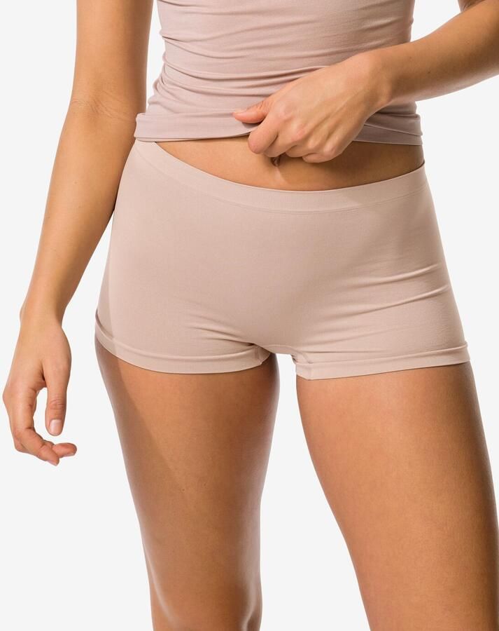 HEMA Damesboxer Naadloos Micro Beige (beige)